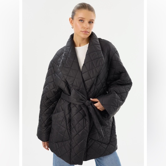 Lamarque Quilted Belted Jacket - Picture 1 of 3
